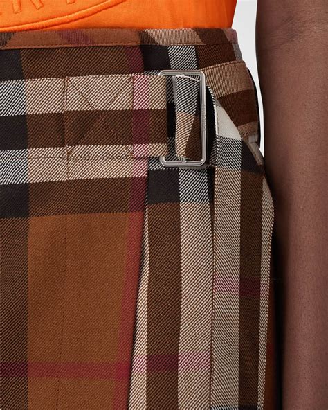 burberry women's pleated wrap skirt
